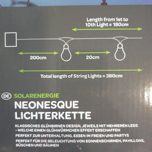 Neonesque Solar Light Bulb String