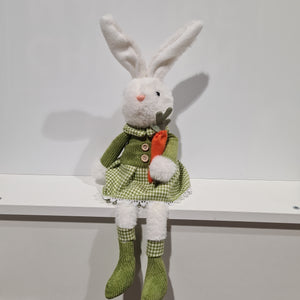 Green Shelf Sitter Rabbit
