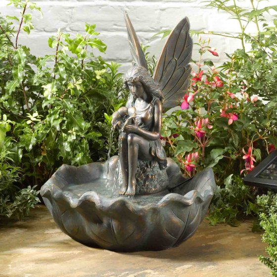 Fairy Leaf Solar Water Feature
