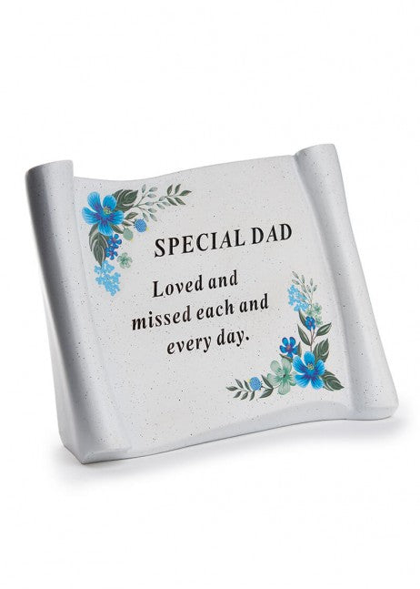 Dad Floral Memorial Scroll