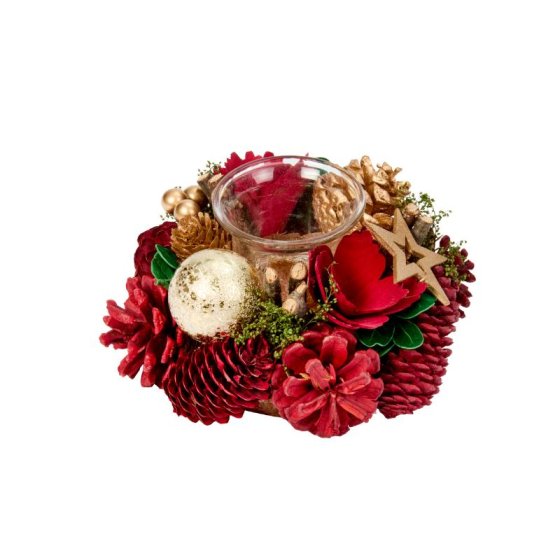Festive Fir Solo Candle Holder