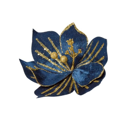Blue Clip On Flower