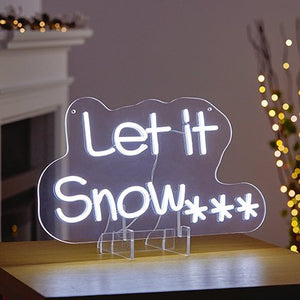 40cm Let It Snow Lit Neon Sign