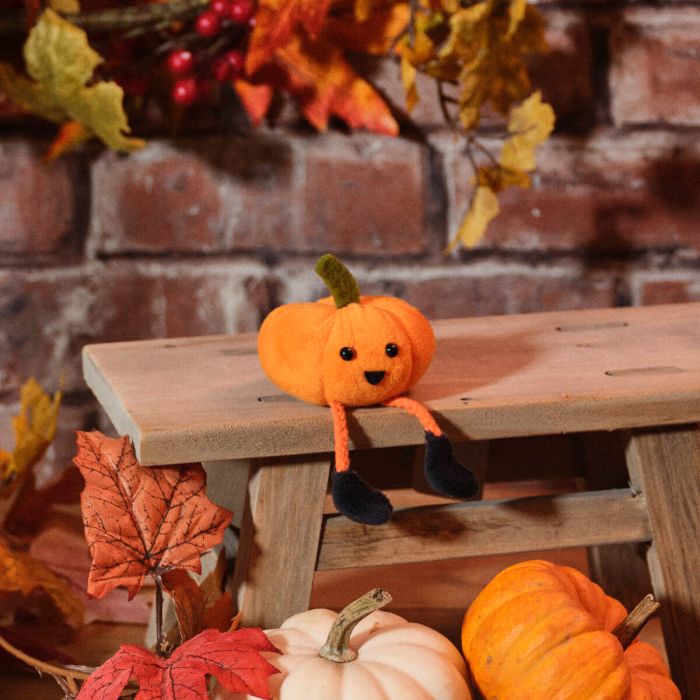 SPOOKTACULAR SHELF SITTING PUMPKIN