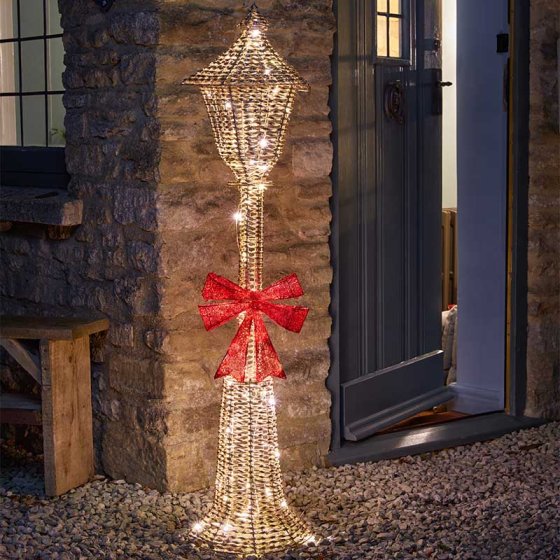 GlitterTwist Lamp Post - Gold