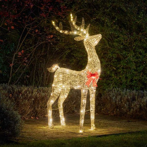 GlitterTwist Gold Reindeer 140cm