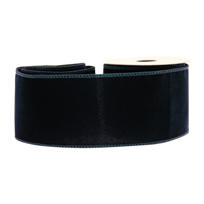 Black Velvet Ribbon With Wire Edge 63mm x 10yds