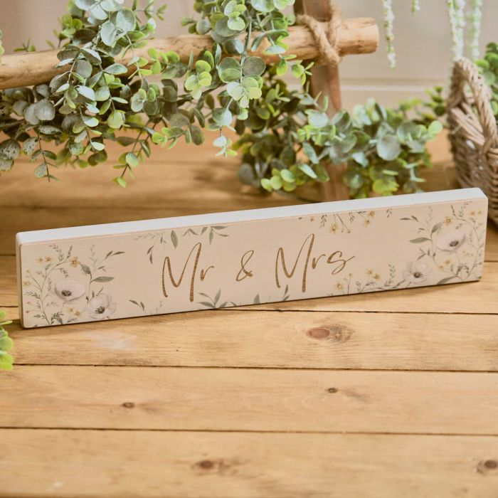 WEDDING ENGRAVED MR AND MRS PLAQUE