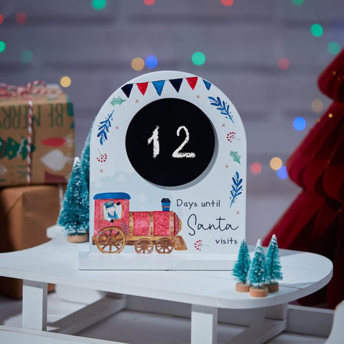 Christmas Childrens Days Until Santa Chalkboard