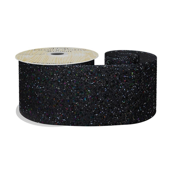 Black Glitter Ribbon