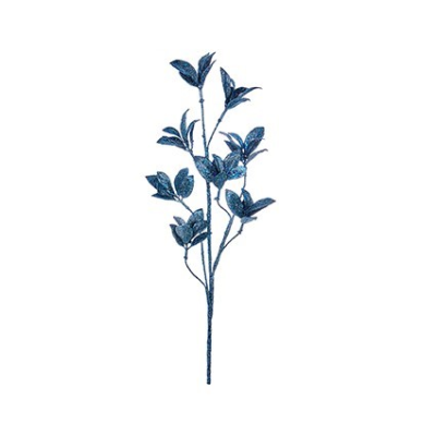 77cm Navy Glitter Flower Stem