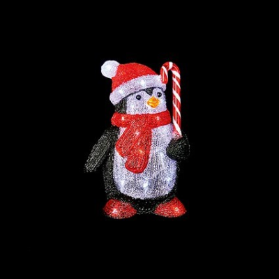 30cm Acrylic Lit Penguin