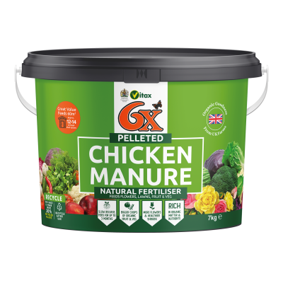 6X Pelleted Chicken Fertiliser 7kg