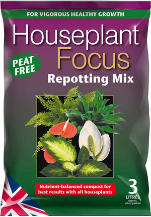 Houseplant Focus Repotting Mix Peat Free 3L