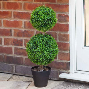 Artificial Duo Ball Topiary Tree