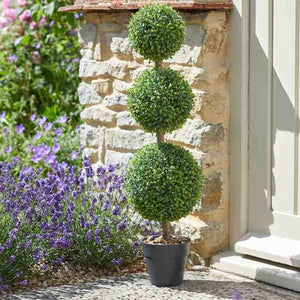 Artificial Trio Ball Topiary Tree