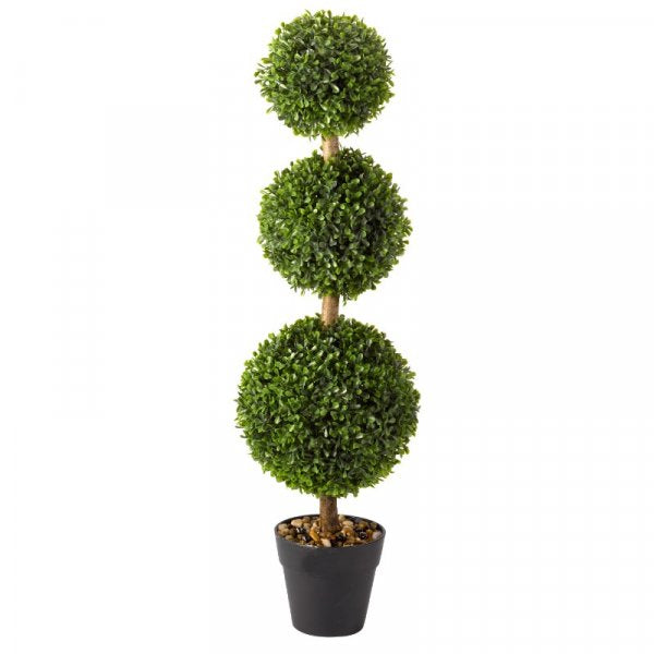 Artificial Trio Ball Topiary Tree