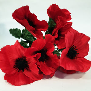 Artificial Poppy Floral Bouquet