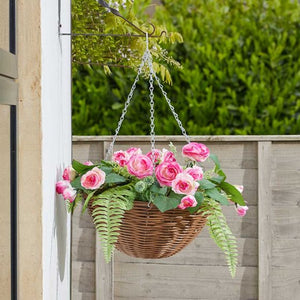 Artificial Pink Perfection Hanging Basket
