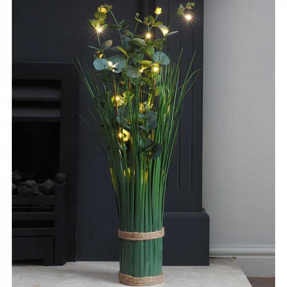 Eucalyptus Artificial Battery Lit Bouquet