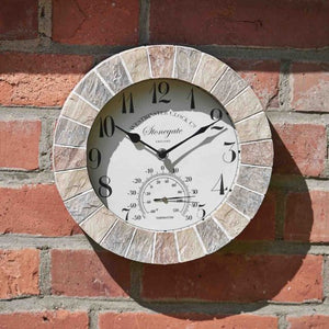 Stonegate Wall Clock and Thermometer