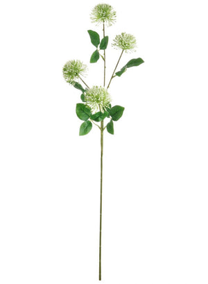 Fireball Flower Stem - White (Artificial)