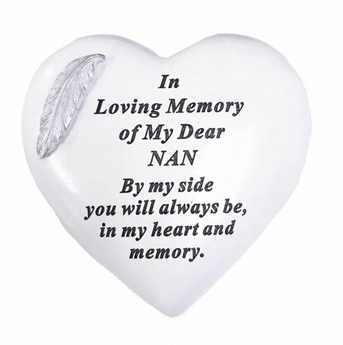 Memorial Heart Plaque: In Loving Memory of my dear Nan