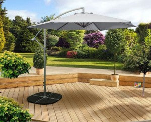 Pagoda 3m Overhang Parasol Grey