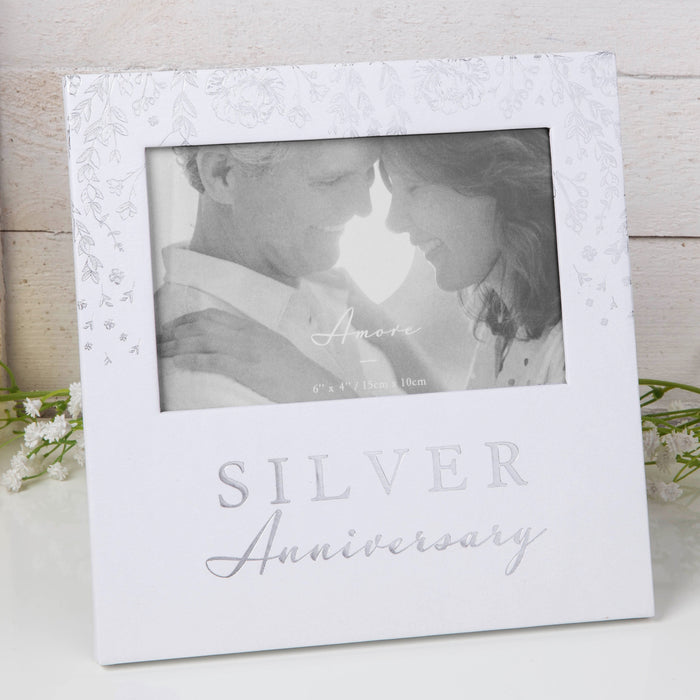 Amore Silver Anniversary Photo Frame