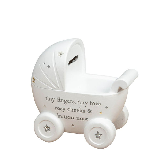 Tiny Fingers Tiny Toes Pram Money Box