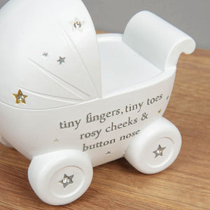 Tiny Fingers Tiny Toes Pram Money Box