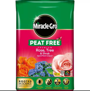 Miracle Gro Peat Free Rose, Tree & Shrub Compost 40L