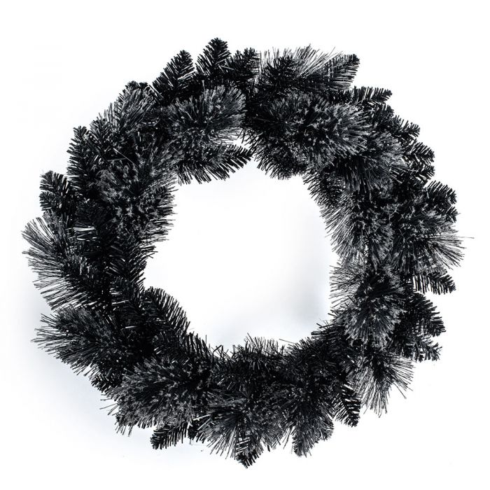 Black Artificial Wreath 50cm