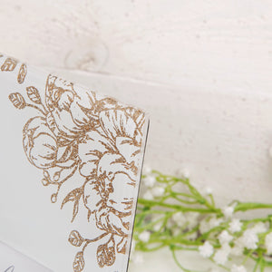 Happy Anniversary Glass Floral Frame